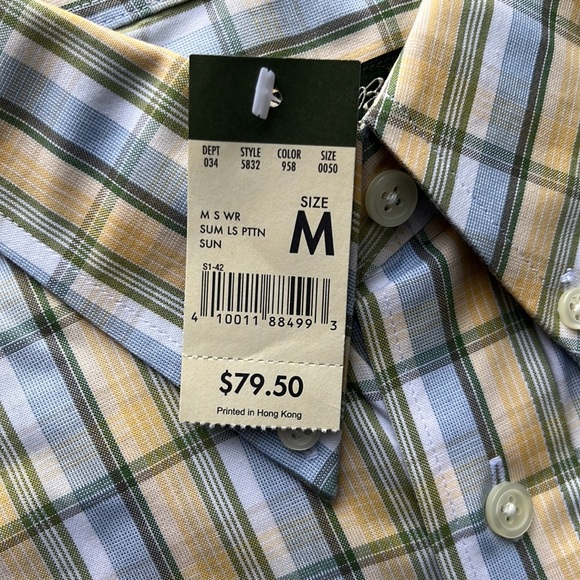 NWT - EDDIE BAUER Relaxed fit wrinkle resistant casual button down shirt - Picture 4 of 9